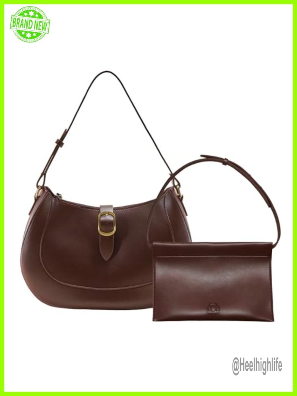 Vegan Leather Crescent Hobo Bag Adjustable Shoulder Purse Satchel for Women